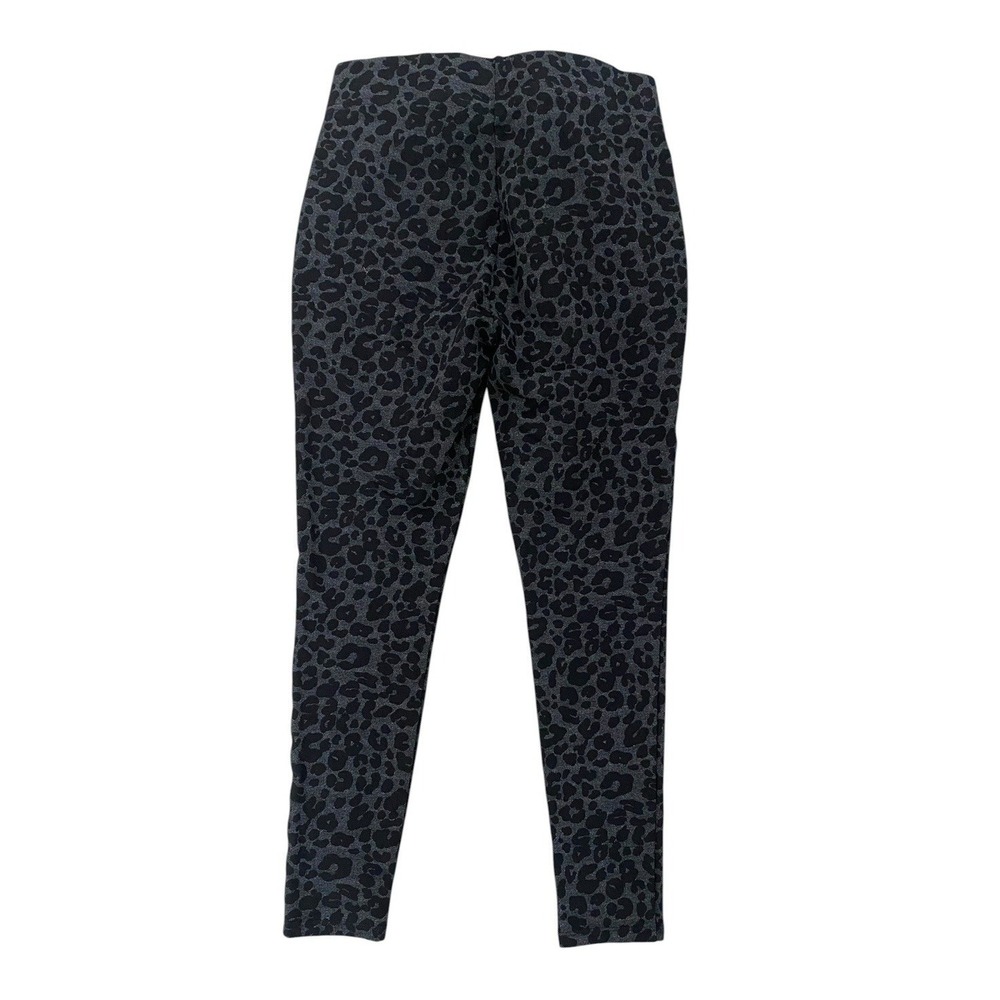 Ann Taylor LOFT Womens Black & Grey Leopard Print Pull on Pants Petities Medium - Picture 2 of 5
